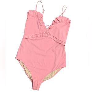 EVARAE Bloomingdale’s Women’s Madison Ruffled One Piece Swimsuit Size 10 NWT